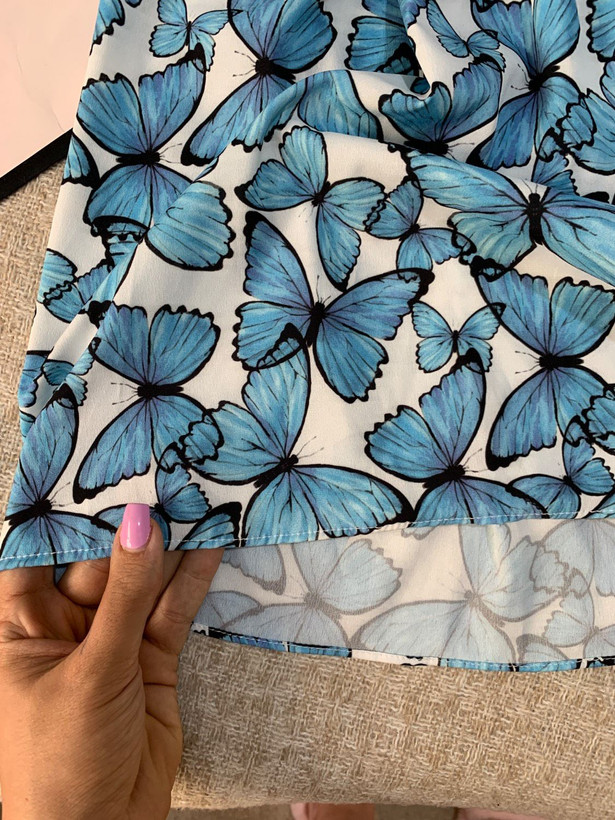 کراپ دامن طرح پروانه آیشل کبریتی کرپ بوگاتی نخ کد ۱۰۳
